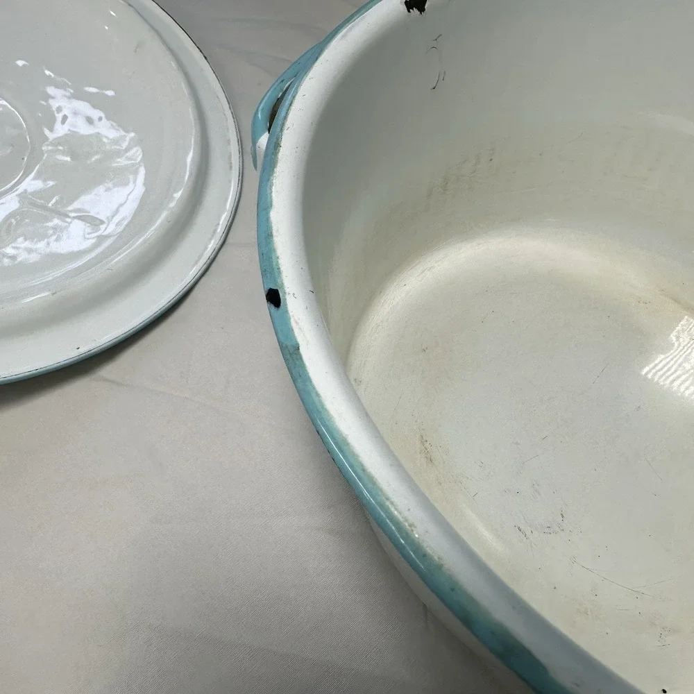 White Enamel Stock Pot 9